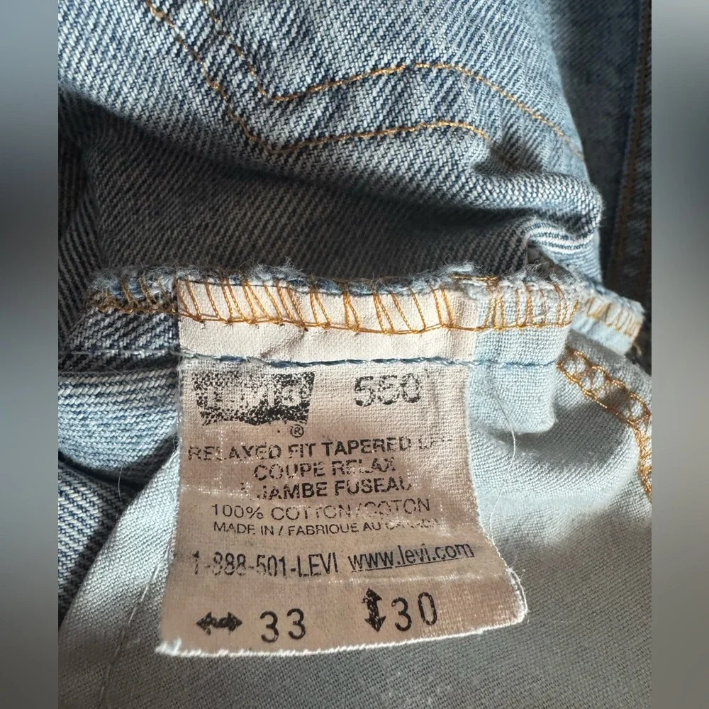 VTG Levi’s 550 Thrashed Grunge Baggy Jeans 32X29 (tag‎ 33X30)